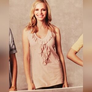 CAbi style#314 Flutter Tank, Pink sz Med